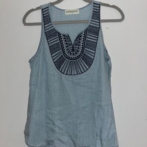 Denim- like blue blouse